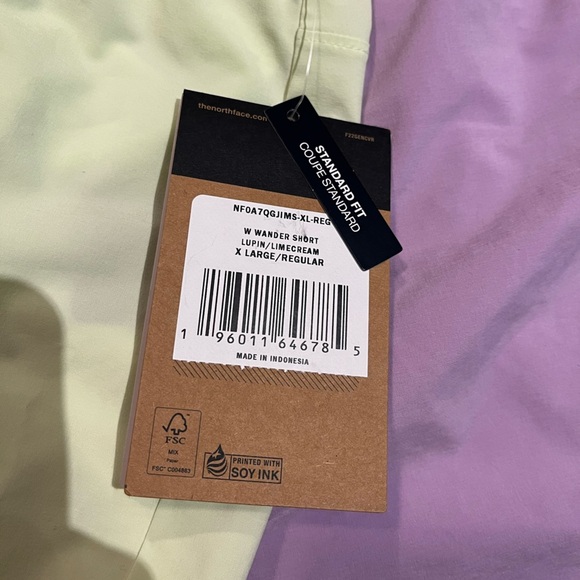 🆕 The North Face | 5” Wander Shorts in Lupine/Lime Cream Size XL - Picture 5 of 7